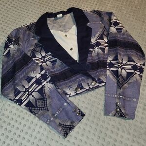 Vintage Roughrider Western Button Front Rodeo Dance Costume L 90s vtg